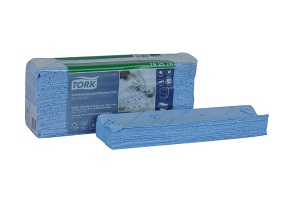 192578 TORK INDUSTRIAL LOW LINT CLEANING CLOTH BLUE FOLDED - 5 PACKS/40 EA