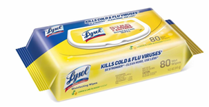 3155982 LYSOL DISINFECTING  WIPES LEMON &amp; LIME FLAT PACK 6 