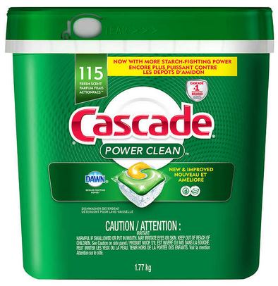CASCADE DISHWASHER DETERGENT ACTION PACK 115/CARTON
