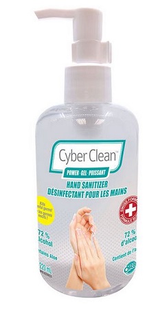 CYBER CLEAN 72% HAND SANITIZER 36 BOTTLES X 220ML