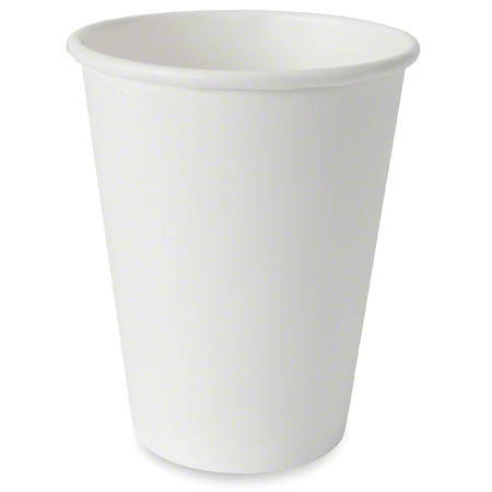CUP PAPER HOT POLYLINED WHITE 12 Oz 1000/CASE