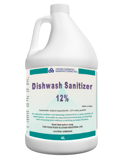 3060-30 DISHWASH 12% SANITIZER  4X4LTR/CS